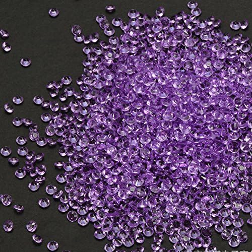 PePeng Pack of 6000 Clear Decorative Wedding Table Scatter Crystals for 6-8 Tables, Make Wedding Days more Magic with the Acrylic Gem Confetti (Violet)