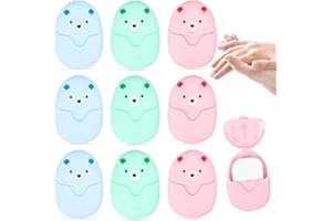 KFDDRN Soap Sheets, 6 Pack Travel Minis Soap Sheets, Disposable Portable Travel Soap for for Camping Hiking Holidays Indoor Outdoor