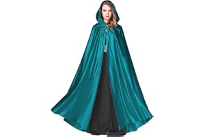 BEAUTELICATE Capa con Capucha Medieval Mujer Disfraz Abriga Larga para Novia Vampiro Princesa Bruja Halloween Navidad Fiesta Cosplay Fotografía