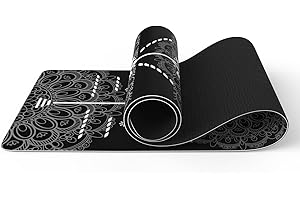 Haquno Extra Thick Yoga Mat 6mm - Non-Slip Exercise Mat for HIIT, Pilates & Home Workouts & Workout with Free Carry Strap