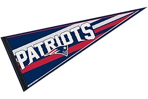WINCRAFT NFL New England Patriots WCR63775014 Carded Classic Pennant, 12" x 30"