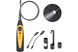 LAUNCH VSP-600 Endoskopkamera, Endoskop Inspektionskamera mit 6 Adjustable LED Digitales Endoskop, IP67 wasserdichtem halbstarrem Kabel,für Android Phone Tablet Gerät und LAUNCH X431 diagnosegerät