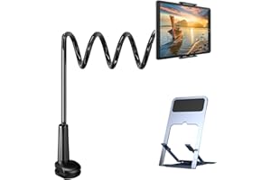 BOCHENG Schwanenhals Tablet Halterung Kindle Halterung Bett 360°Flexible mit Handyhalterung für Tisch, für Ipad/Handy/Switch/Samsung Galaxy Tabs/Kindle Fire HD usw,110cm