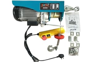 KATSU TOOLS KATSU Electric Hoist Lift Upto 500KG Overhead Electric Hoist 220V 18M Electric Wire Hoist Remote Control Garage Auto Shop Overhead Lift