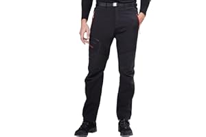 ‎GITVIENAR GITVIENAR Herren Gefüttert Wanderhose, Wasserdicht Atmungsaktiv Warm Verdickte Berghose Skihose Trekkinghose Wanderhose Softshellhose Männer Winterhose für Outdoor Herbst Winter