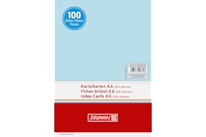 BRUNNEN Baier & Schneider - Cartulina lisa (180 g/m², A6, horizontal), color azul