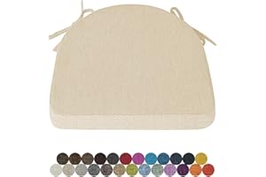 Lsjoaw 1 Pieza Cojines para Sillas Cojín,Cojines para sillas de Comedor sillas de Jardin 40X38X38X3cm Sillas Cocina Decorativo de Asiento sillas Mimbre Asientos Fundas Lavables,Beige