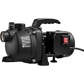 VEVOR PP Jet Pump for Shallow Wells 800 W 230 V, Maximum Flow Rate 3700 L/h, Suction Height 8 m, Thermal Protection, European