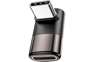 MOGOOD USB C 90 Grados Adaptador C Macho a C Hembra USB C Extender Adaptador Tipo-C de transmisión de Datos PD100W de Carga rápida y 8K@60Hz de Paso de vídeo para Accesorios de la Cubierta de Vapor