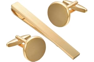 Asienice Black Brushed Tie Clip Western Cufflinks for Men set Necktie Tie Bar Clips Cuff links Western Mens Shirts Accessories