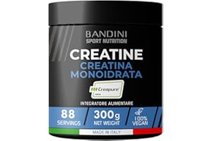 Bandini® Creatina CREAPURE® Monoidrata in Polvere Pura - Integratore per Allenamento, Sport, Palestra e Pre Workout - Include Dosatore - 100% Vegan - A base di Creatine Monoidrato per ATP e recupero