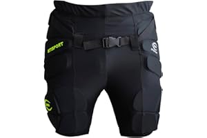 ETISPORT Pantaloni protettivi Imbottiti da Interno per Hockey, Portiere, Sci, Arti Marziali, Leggeri ed ergonomici. Uso Professionale.
