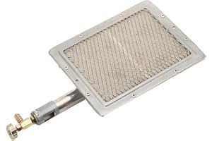 MECCTP BBQ Keramikbrenner Infrarotbrenner Gasgrill Infrarot Seitenbrenner Grill Backbrenner Keramik Gasbrenner Heizelement Zum Kochen Grillen Braten Camping Brenner - 22 x 17 x 13cm