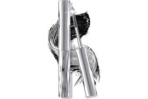 GETUE Iron Wand Mascara Black,Washable Metal Brush-Waterproof Mascara,Extra Slim,Super Curling,Volumising Eyelashes;Bristleless Metal Brush; Long-lasting(Pack of 2)