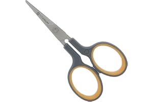 Westcott E-30440 00 Ciseaux silhouette Titanium Super avec anneaux Softgrip 10 cm Gris/Jaune