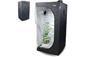 Mobiclinic®, Armario de Cultivo Interior, Growbox, Reflectante Premium Mylar 97%, Hidropónico, Impermeable, Fondo Desmontable, Tejido Nylon Grueso, Estructura Resistente, Grow Tent