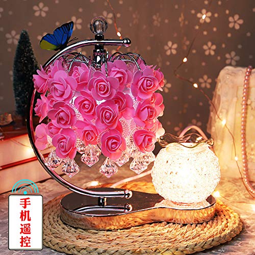 Preisvergleich Produktbild qiyanBluetooth Lautsprecher Schlafzimmer Nachttischlampe Kreative Kristall Warme Romantische Rose Geschenk Continental Hochzeitszimmer Hochzeit Tischlampe B2