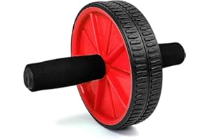 OcioDual Rueda Abdominal, Rodillo para Abdominales con Mango, Roller Gimnasio en Casa, Rodillo Abdominal, AB Wheel