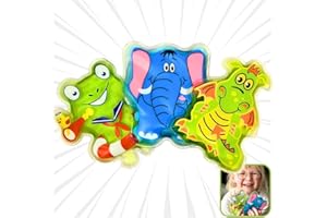 LisaCare Podkładki chłodzące dla dzieci – zestaw 3 szt. zimnego ciepłego kompresu dla dzieci – chłodzące podkładki chłodzące dla dzieci – nietoksyczne – opakowania chłodzące z motywem żaby, smoka i