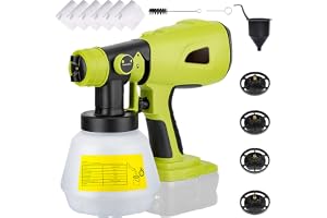 Shkalacar batteri färgspraysystem för RYOBI 20 V MAX, bärbar lackeringspistol 1 000 ml, färgsprutpistol för möbler, skåp, väg