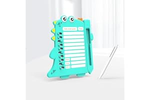 HOUKIG Dinosaur Chores Chart for Kids, Daily to Do List Chore Chart Planner, Detachable Reusable Daily Schedule Memo Checklist Chore Chart Planner Board with 30 pcs Cardstocks + Pen for Kids