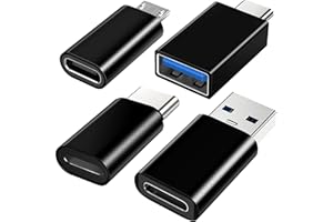 NORSHY 4 Stück USB C Adapter, USB C zu USB 3.0 OTG Adapter, Micro USB auf USB C Adapter, Lightning Buchse auf USB-C Stecker Adapter Kompatibel mit iPhone, Samsung Galaxy, MacBook Pro, Laptop