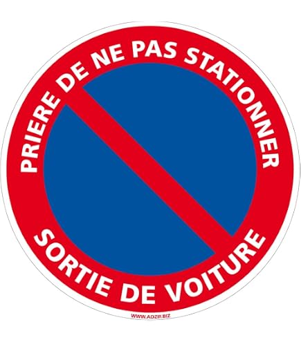 Autocollant "Interdit De Stationner - Sortie De Véhicules" - 35x35 Cm - Neuf Avec Laminage