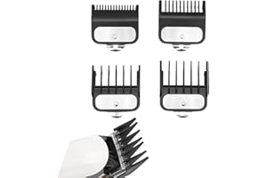 GODTKOWTY 4 Pcs Clipper Guards for Wahl Hair Clippers – Professional Guide Combs with Metal Clips for Replacement and Attachment – Durable Cutting Guards for Hair Trimmers – for Various Hairstyles,Blackfriday