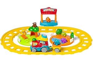 Chicco Tren Aventura, Juguete Bilingüe Español-Inglés - Set de Tren con Locomotora, Estación y 6 Animales – Juego Educativo Electrónico con Frases y Canciones– Juguete para Niños de 1 a 4 Años