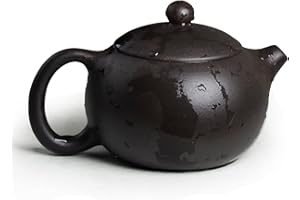 YXHUPOT Teiera cinese Gongfu Tea Clay Genuine Black Sand HeiJinGang Tea Xishi Pots (7 oz/200 cc)