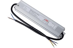 YAYZA! 1-Pack Compact Ultra-Slim Waterproof IP67 24V 2.5A 60W Low Voltage LED Driver Transformer Module Universal AC DC Switching Power Supply Indoor Outdoor Adapter