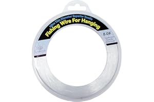 CREAWONDER Clear Fishing Wire, 820ft Monofilament Fishing Line, Clear String for Hanging, Invisible Strong Wire Nylon Thread for Hanging Balloon Garland Picture Decorations