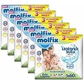 Molfix Izotonik Sulu Temizlik Islak Mendil 3x60'lferah I X 6 Adet