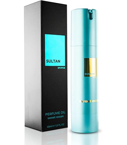 Sultan of Style Sweet Ocean Perfume d'olio Uomo I Profumo fresco e dolce I 100% senza alcool I Olio essenziali idratanti I Regalo da uomo I Profumo uomo