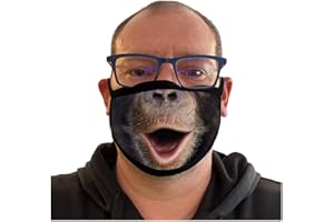 AmyGline Lustige Mundschutz Bandanas mit 3D Motiv Waschbar Mund-Nasen-Schutz Wiederverwendbare Staubdicht Atmungsaktiv Multifunktionstuch Halstuch