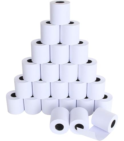 12 Rolls Adding Machine Paper - 2 1/4" X 150 Ft, 80gsm, For Sharp, Casio, Canon Calculators