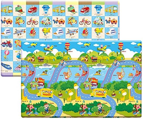 LIUZEIMIN Pvc baby crawling mat,Stylish baby play mat Non-slip thicken carpet-A 200*140*1.2cm