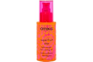 amika Superfruit Star Lightweight Hair Styling + Heat Defense Oil 100 ml | Leichtes Haaröl & Styling-Öl für Glanz & Anti-Frizz | Hitzeschutzöl bis 230 °C für alle Haartypen| vegan
