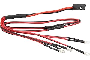 RITOEASYSPORTS Kit de Luces Traseras de Faros RC, 2 Luces LED Blancas y 2 Rojas Luces Delanteras y Traseras de Coche RC para Traxxas TRX4M 1/18 RC Crawler RC Faros Traseros