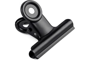 GUOKOFF 12 Pezzi Bulldog Clip Raccoglitore, 63mm Metal Bulldog Clip, Bulldog Binder Clip Grandi, Metallo Clip di Bulldog per Ufficio Scuola