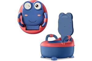 TRMLBE Pot pour enfant avec poignées et protection anti-éclaboussures - Bleu (Type B)