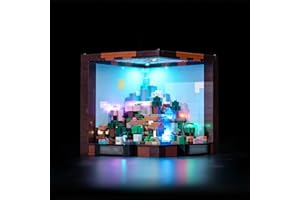 LocoLee Licht Kompatibel mit Lego Minecraft 21265 Die Werkbank, Nur Lichter Set - Kein Modell, Licht BeleuchtungSet Compatible with LEGO Die Werkbank