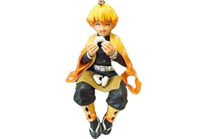 Skynomad Anime Demon Slayer Sitting - Kamado Tanjirou Nezuko Inosuke Zenitsu Rengoku - Model Collection for Demon Slayer Kimetsu No Yaiba Anime Fans (Zenitsu Agatsuma)