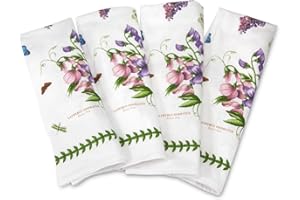 PIMPERNEL Portmeirion Home & Gifts Juego de 4 servilletas de algodón, multicolor, 45 x 45 x 1 cm