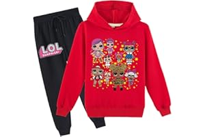 ERICHMAN Printemps Automne Mignon Filles Pull Sweat Costume Survêtement Ensembles À Capuche et Pantalon Costume pour Enfants
