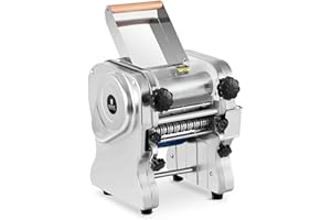 Royal Catering Máquina Para Pasta Aparato Eléctrico RC-EPM160 (Ancho de la pasta: 3/9 mm, Entrada para la masa: 16 cm, Espesor de la masa: 1-14 mm)