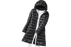 PEUIGNAO Piumino Leggero Donna Lungo Con Cappuccio Invernale Puffer Jacket Donna Piumini Leggeri Lunghi Donna Giacca Trapuntata Cappotto Giubbino Giacche Giaccone Piumino Oversize Taglie Forti Down Jacket