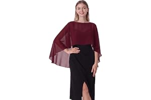 Hotshawl Capelets for women Chiffon Cape Shawls and Wraps for Evening Dress Wedding Capes Cover Up
