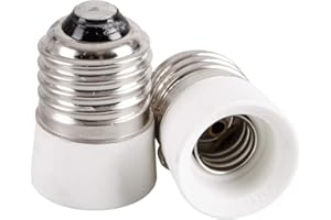 Mextronic Adattatore per attacco lampadina: convertitore in ceramica E27 a E14 per lampadine LED, alogene, lampadine CFL (2 pezzi)