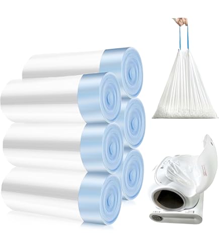 XXL Mllbeutel Mit Tragegriff 45 Stck XXL Mlltten Mit Tragegriff Fr  Automatische Katzentoilette  Verdickte Beutel 640x400mm 3 Rollen